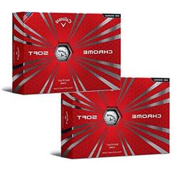 2 Boxes Callaway Chrome Soft Golf Balls, White 