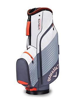 Callaway Golf 2017 Chev Cart Bag, Titanium/White/Orange