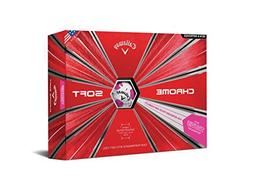 Callaway 2018 Chrome Soft Golf Balls, Truvis Pink