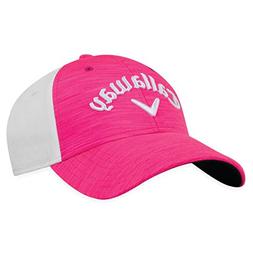 Callaway Golf 2018 Heather Adjustable Hat, Pink/ White