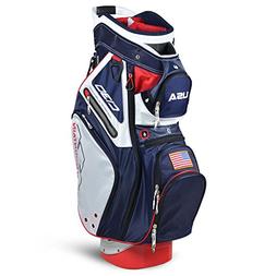 Sun Mountain Men's C-130 5-Way Cart Bag Navy/White/Red