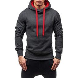 Corriee Men Hoodies Mens Autumn Winter Long Sleeve Solid Coo