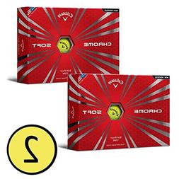 Bundles: 2 Dozen Callaway 2016 Chrome Soft Golf Balls, Yello