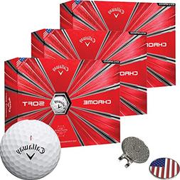 Callaway Golf 2018 Chrome Soft Golf Balls White  + 1 Custom 