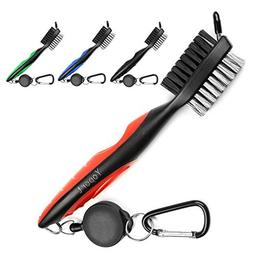 Yoport Golf Club Brush and Club Groove Cleaner 2 Ft Retracta