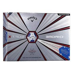 Callaway Golf One Dozen Chrome Soft X 18 Stars & Stripes Tru