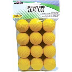 Aketek Practice Golf Balls, Foam, 12 Count, Yellow