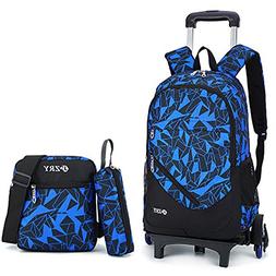 S With Lunch Bag&pencil Case,6 Wheels,blue