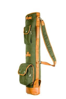 - Vintage Canvas And Leather Holds Up To 8 Golf Clubs