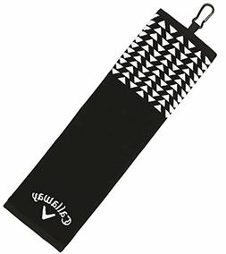 CALLAWAY WOMENS UPTOWN TRI-FOLD TOWEL BLACK/POLKA DOT- NEW 2