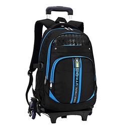 S Students Backpack Trolley Wheels Bags Rolling Backpacks Fo